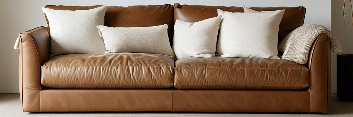 Brown Leather Sofa