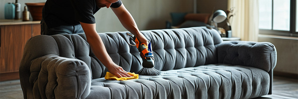 clean microfiber couch