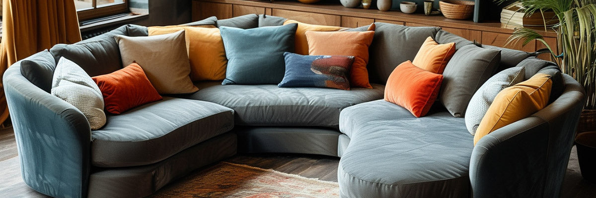 cushions on sofa