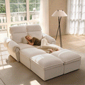 Cloudcubo L-Shaped Modular Power Reclining Sectional | 5 Piece, Zero Wall Hugger