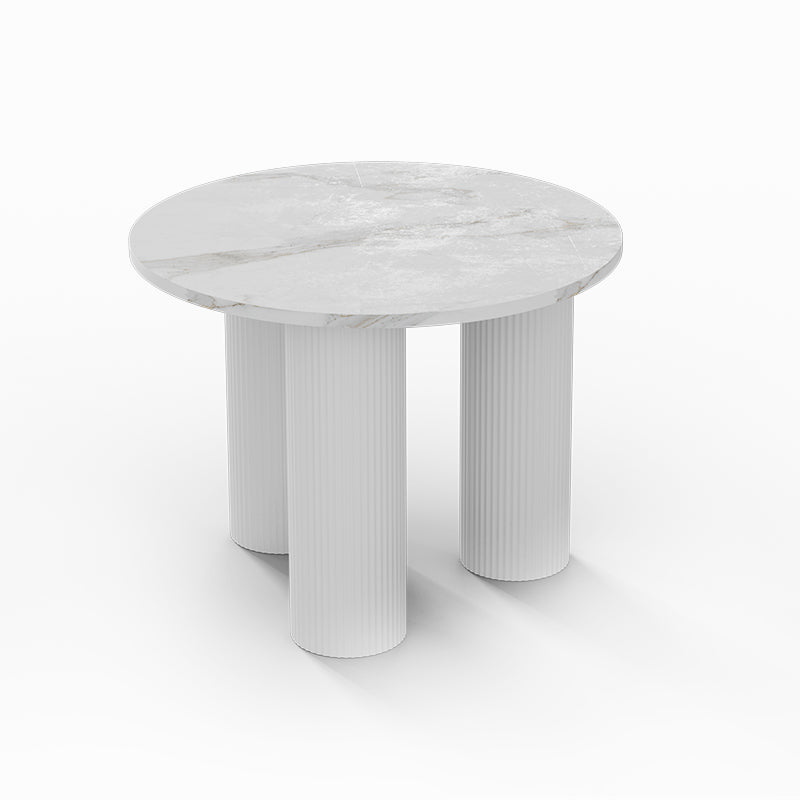 Kelly Nordic 39.4 Inch 3 Legs White Round Dining Table for Small Spaces
