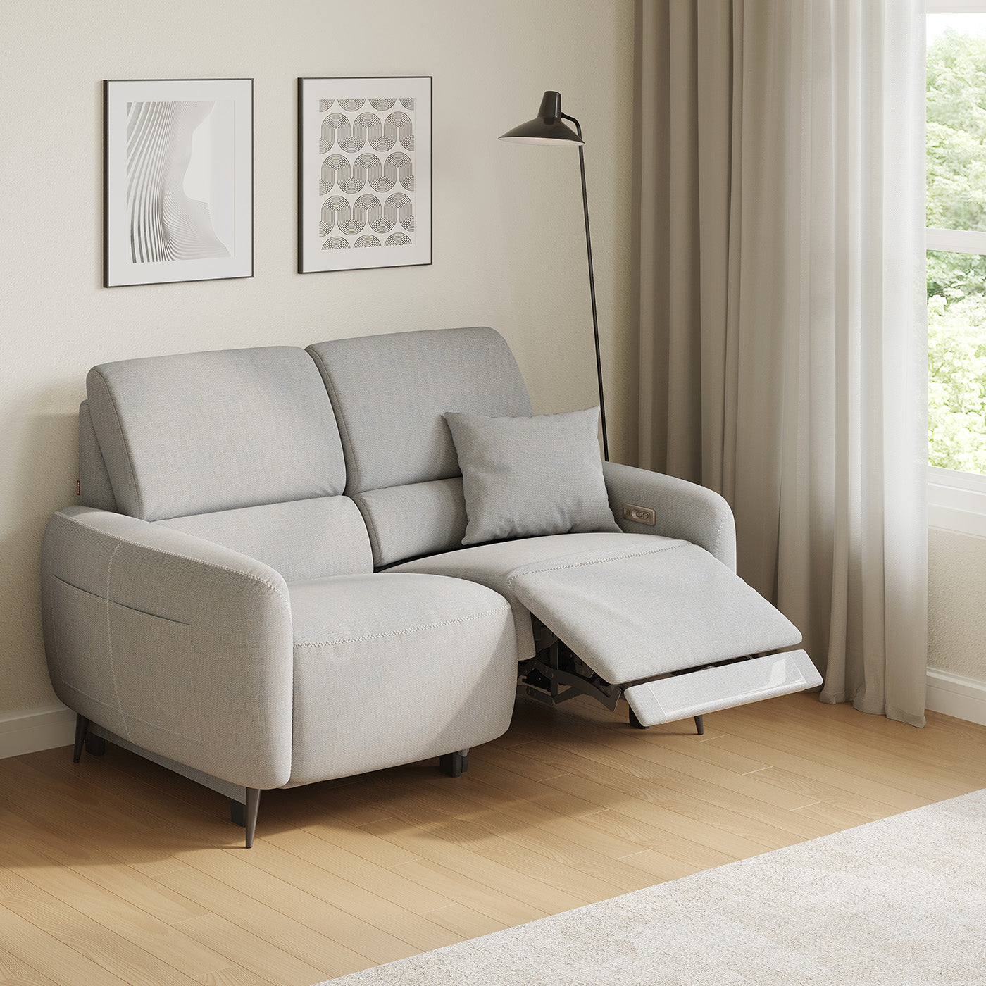 V,{Polyester?Loveseat}