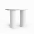 Kelly Nordic 39.4 Inch 3 Legs White Round Dining Table for Small Spaces