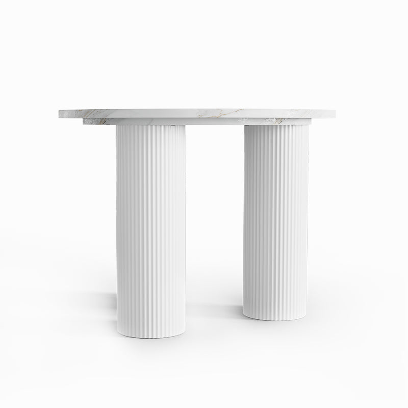 Kelly Nordic 39.4 Inch 3 Legs White Round Dining Table for Small Spaces