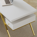Sophie Common Luxury White Office Desk with Charging Station & Storage