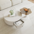 Elina Nordic Rotatable Nesting Coffee Table with Drawers