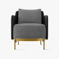 George Modern Houndstooth Pattern Living Room Chair with Arms
