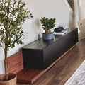 George Modern Black Extendable TV Stand with Drawers