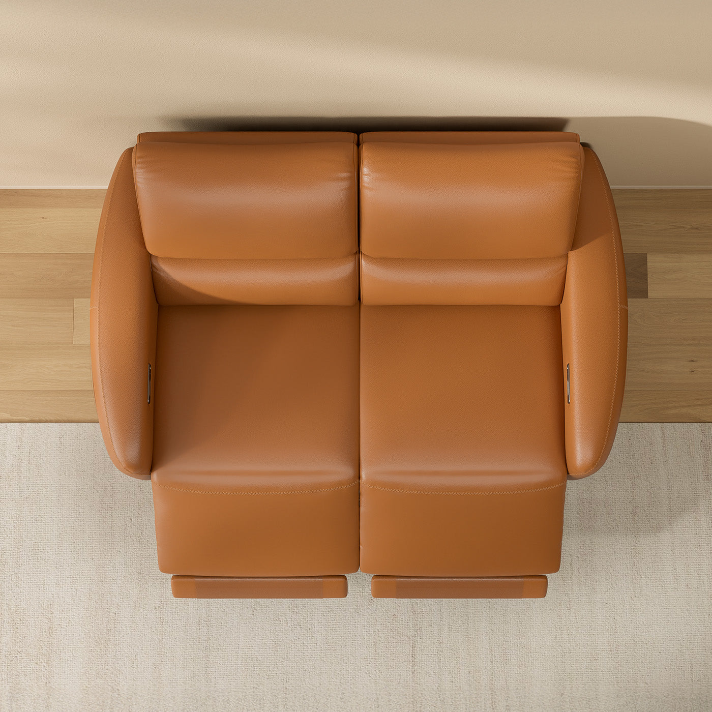 V,{Top-Grain Leather?Loveseat}