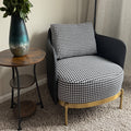 George Modern Houndstooth Pattern Living Room Chair with Arms