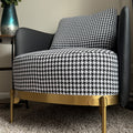 George Modern Houndstooth Pattern Living Room Chair with Arms