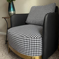 George Modern Houndstooth Pattern Living Room Chair with Arms