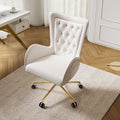 Sophie Common Luxury White Leather Ergonomic Office Adjustable Height Swivel Chair