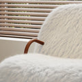 Miya Japandi White Plush Nursery Rocking Chair with Home Living  Accents
