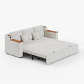 Miya Japandi Convertible Sleeper Sofa Trundle Bed Futon with Storage & USB Port