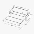 George Modern Convertible Sofa Sleeper Leather Futon Bed with Speaker & USB Ports