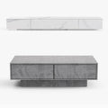 Jackson Modern 78.8" Faux Marble White TV Stand & Coffee Table Set