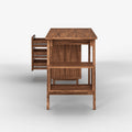 Miya Japandi Walnut Modern Home Office Desk with Drawers Multi-Functional Storage