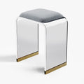 Sophie Common Luxury Acrylic Small Ottoman Stool for Dorm Room White