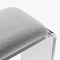 Sophie Common Luxury Acrylic Small Ottoman Stool for Dorm Room White