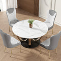 Sophie Common Luxury White Dining Room Chair Leather with Gray High Back