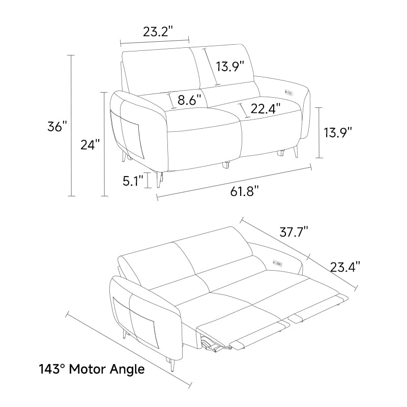 V,Loveseat
