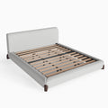 Miya Japandi Upholstered Sherpa Platform Bed Frame & 2 Nightstands Set
