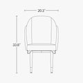 Jackson Modern Leather Set of 2 White Dining Chair with Black Metal Legs