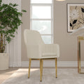 Eden Common Luxury White Dining Chair with Arms (Set of 2)