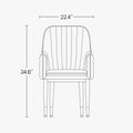 Eden Common Luxury White Dining Chair with Arms (Set of 2)