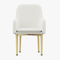 Eden Common Luxury White Dining Chair with Arms (Set of 2)