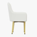 Eden Common Luxury White Dining Chair with Arms (Set of 2)