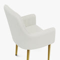 Eden Common Luxury White Dining Chair with Arms (Set of 2)