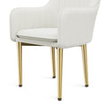 Eden Common Luxury White Dining Chair with Arms (Set of 2)