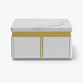 Sophie Common Luxury Small White Square Coffee Table with storage Drawers