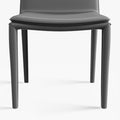 Thomas Modern Gray Upholstered Saddle Leather Set of 2 Dining Chair