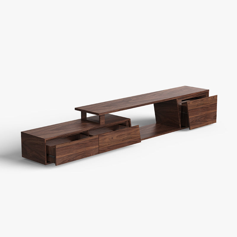 Miya Japandi Extendable TV Console with Storage and LED Lights