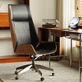 Miya Japandi PU Leather Counter Height Swivel Office Chair