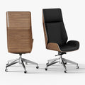 Miya Japandi PU Leather Counter Height Swivel Office Chair