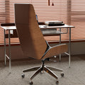 Miya Japandi PU Leather Counter Height Swivel Office Chair