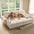 CloudCubo Zero Wall Hugger Reclining Sectional | 3 Piece Modular Sofa