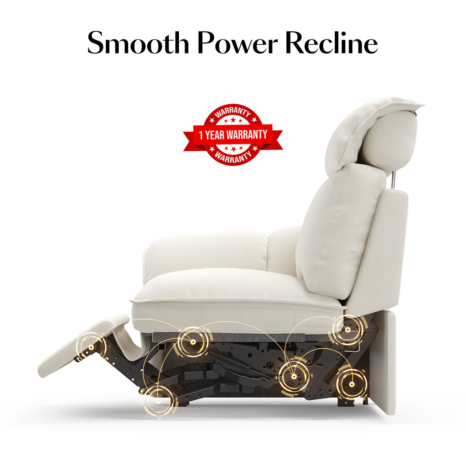 CloudCubo Loveseat Modular Sectional with Power Recliner