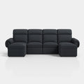 CloudCubo 6-Piece U-Shape Zero Wall Hugger Sectional Sofa
