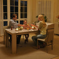 Selene Modern Square Extendable Dining Table with Light and Storage for 4-6 Seats