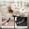 CloudCubo 4-Seat Modular Power Reclining Sectional Sofa with Ottoman