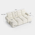 CloudCubo 8-Piece Pit-Sectional Sofa | Zero Wall Hugger Reclinng Sofa