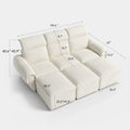CloudCubo 6-Piece Pit-Sectional | Zero Wall Hugger Sectional Sofa