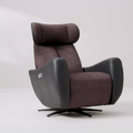 Single Power Zero Gravity Recliner Chair – Black-Brown