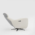 Single Power Zero Gravity Recliner Chair – White-Gray