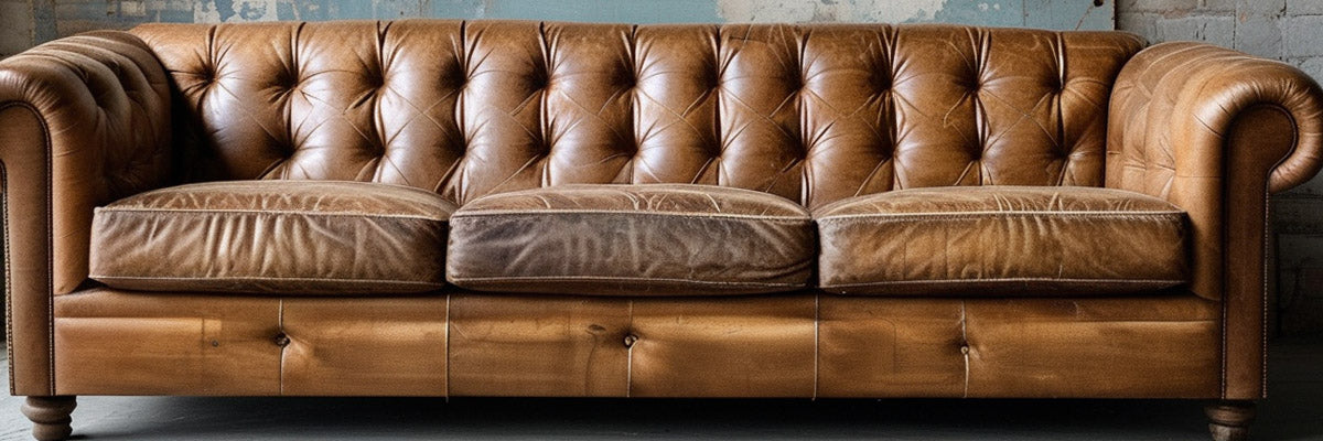 a discolored sofa